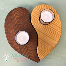 Load image into Gallery viewer, Ying Yang Candle Holder - Fungi Woodworking
