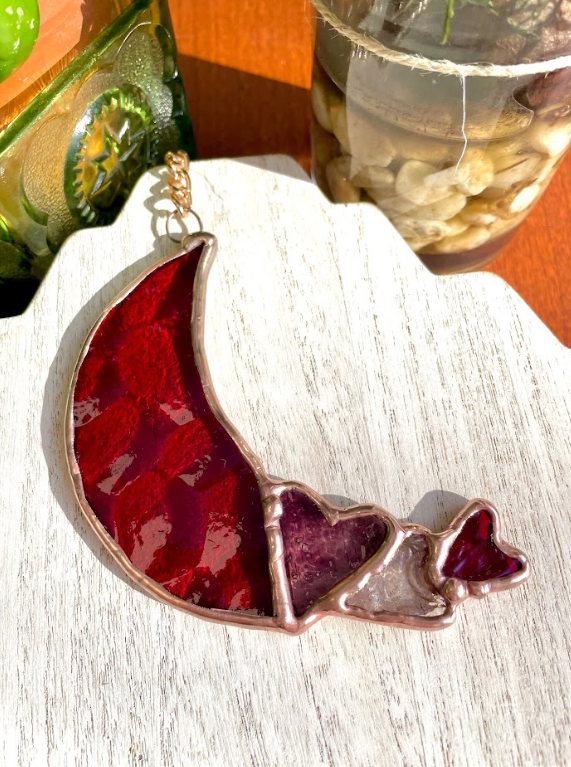 Red Moon Stained-Glass - Skltn Studio