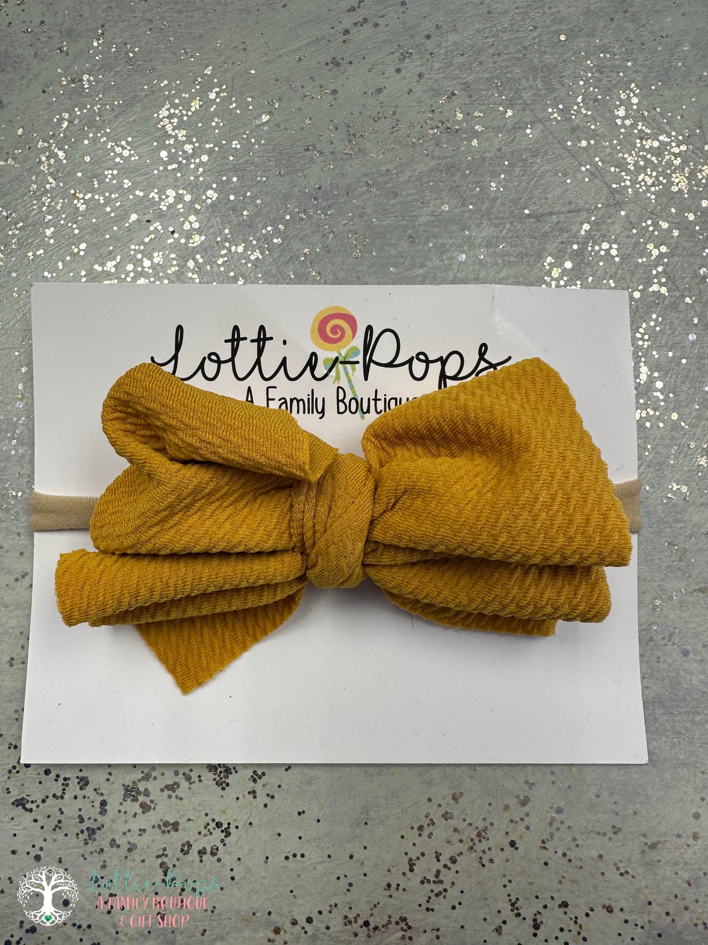 Mustard Yellow Bow Headband