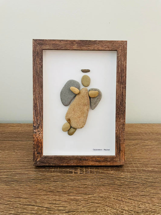 Angel - Mother  Son Stone Art