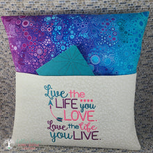 Load image into Gallery viewer, Live the life you love book pillow - Cobblestone Crafts
