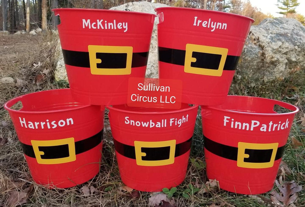 Personalized Christmas Bucket - Lottie-Pops Boutique