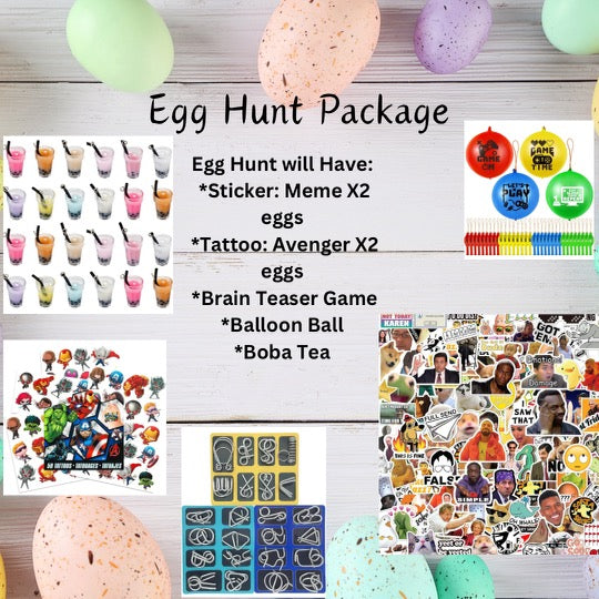 Easter pre-filled eggs and Basket Egg Hunt Package PREORDER