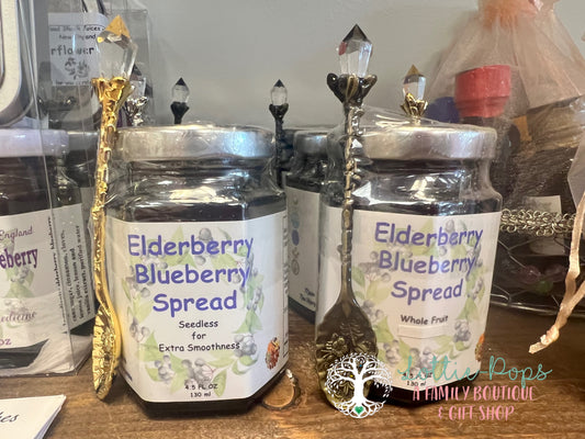 Elderberry Blueberry Spread with Spoon