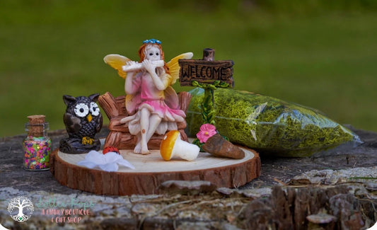 DIY Large Fairy Garden - Glass Fairies