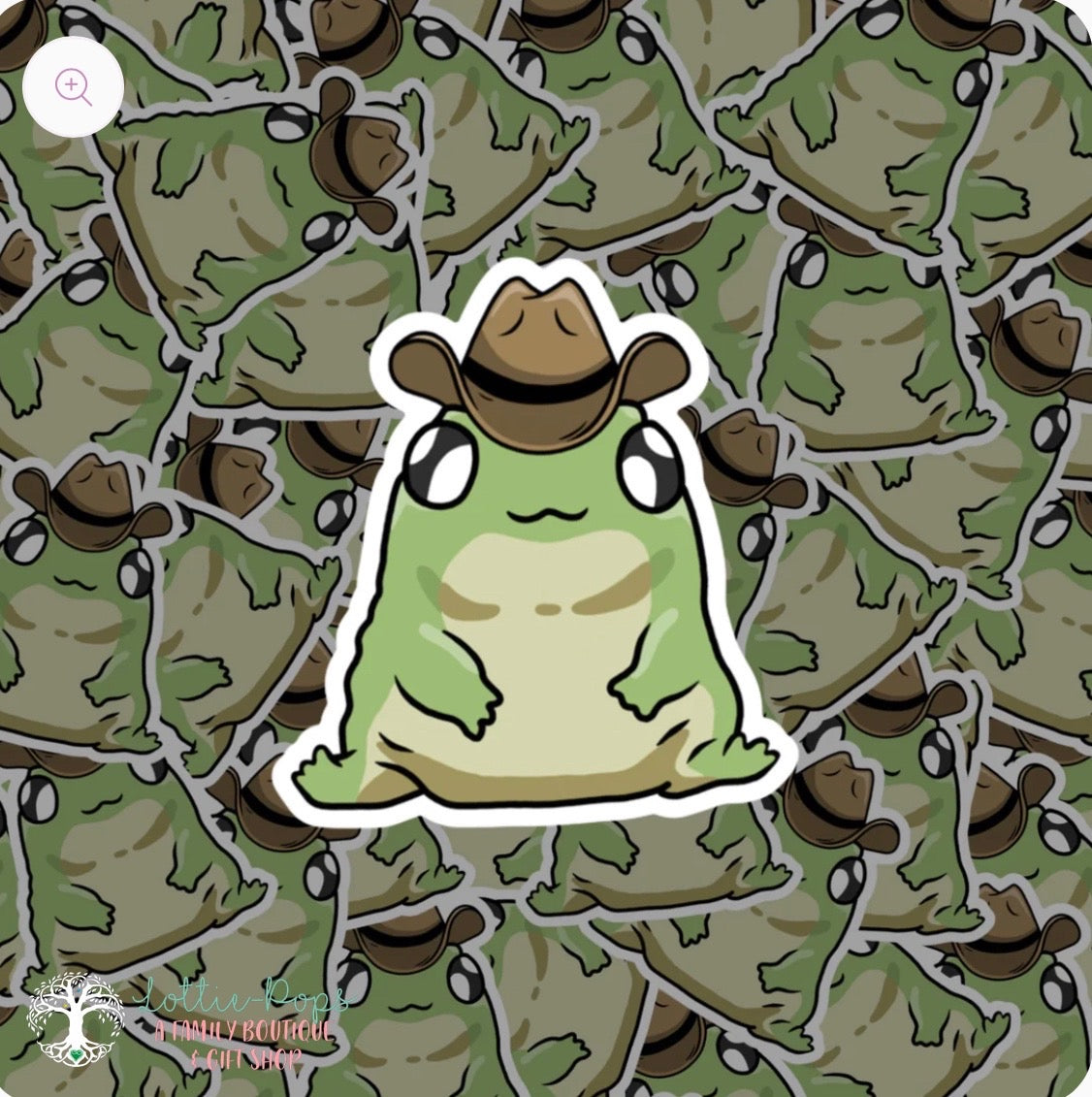 Cowboy Frog Sticker - Glass Fairies - Stickers