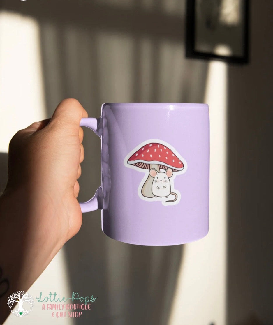 Mouse Mushroom Sticker - Glass Fairies Stickers