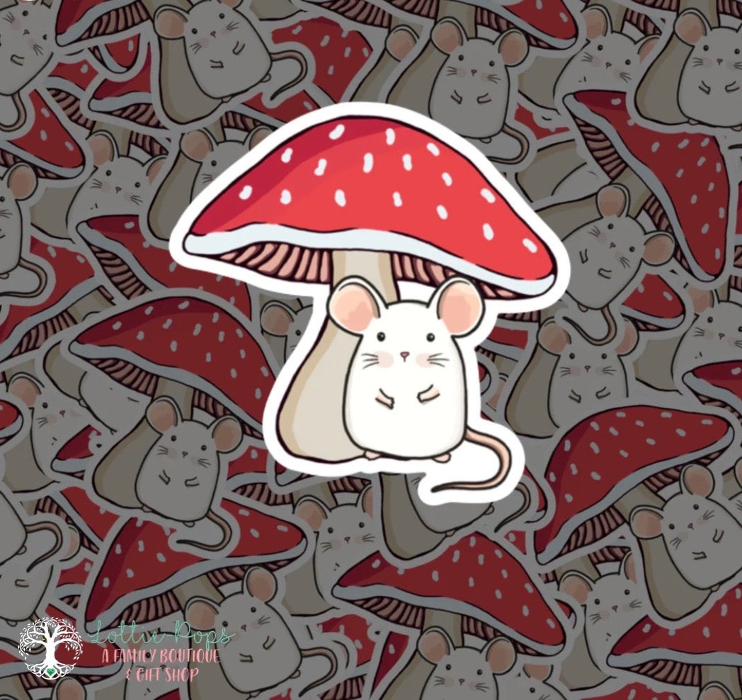 Mouse Mushroom Sticker - Glass Fairies Stickers