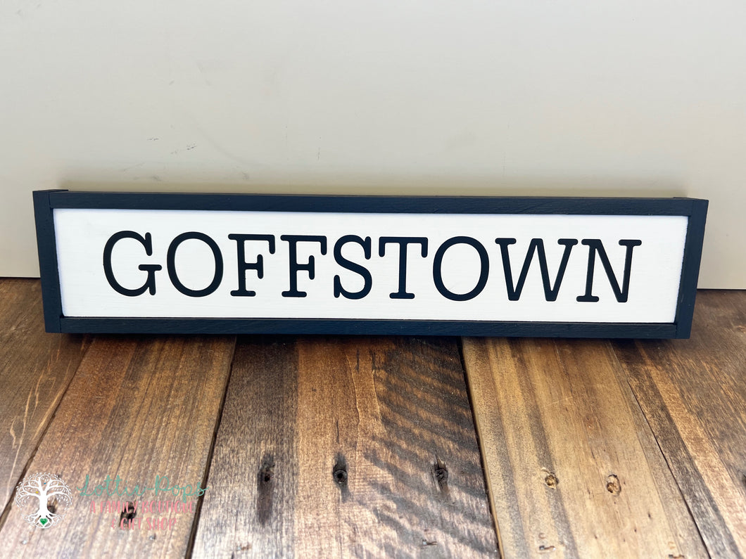 Goffstown Framed Sign - Night Owl Rustics LLC