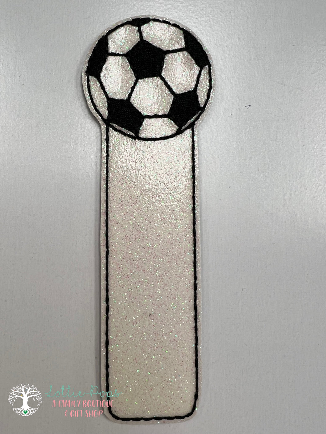 Bookmark Soccer Glitter- Cobblestone Crafts