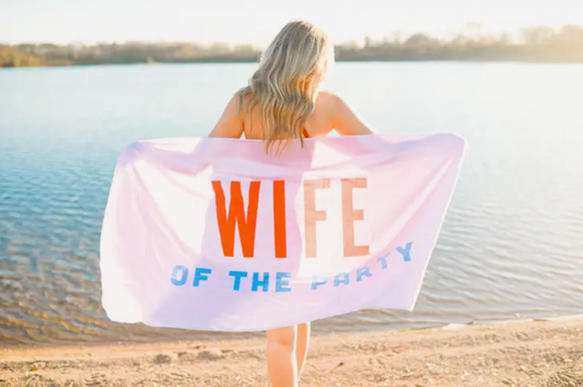 Wife of the Party Bachelorette Beach Towel