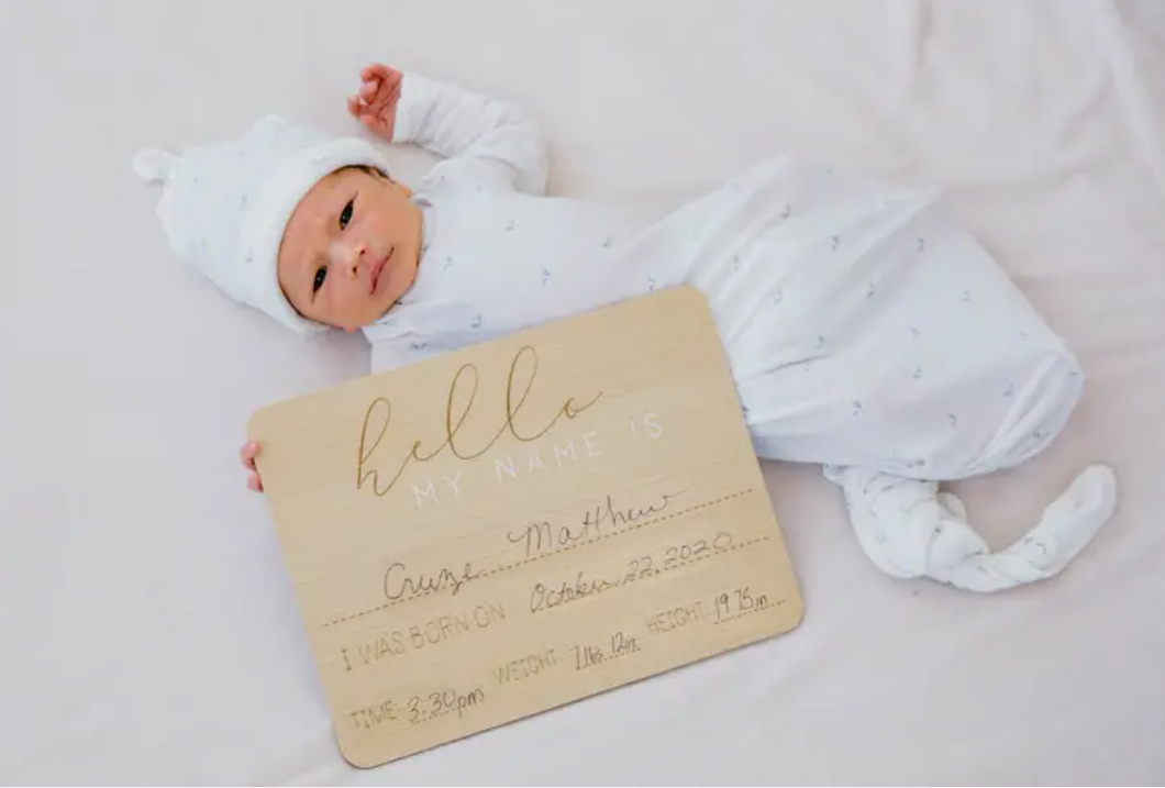 Fill in Baby Arrival Milestone Photo Prop