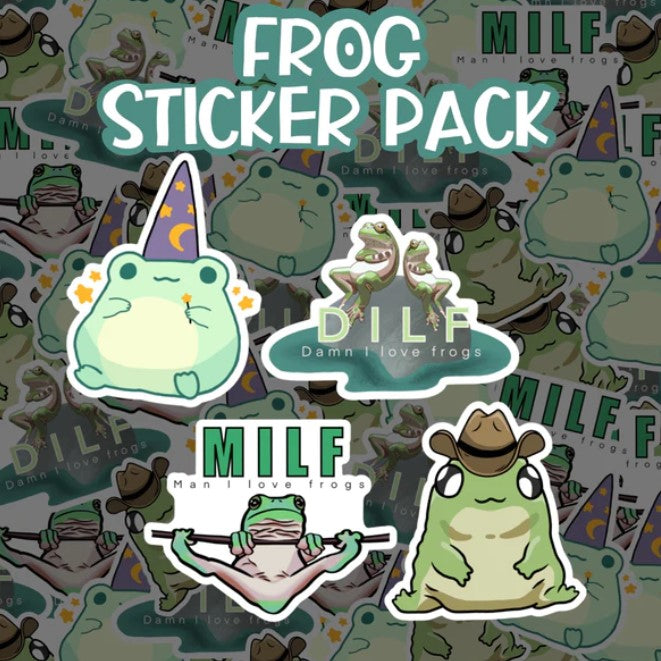 Frog Sticker Pack - Glass Fairies