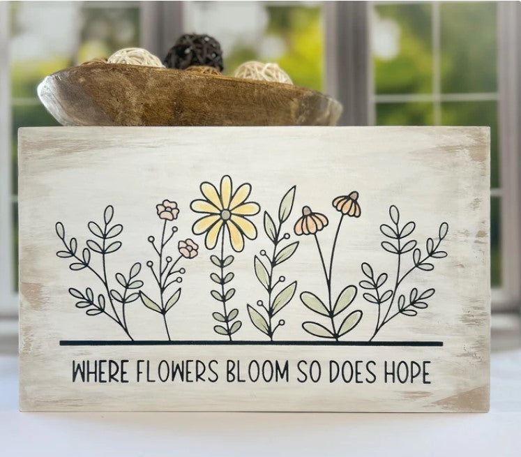 Where Flowers Bloom - White - Woodworkers Daughter