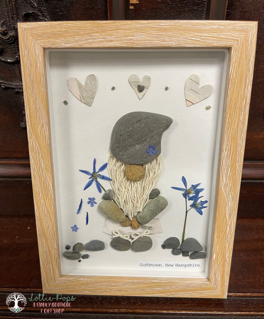 Gnome Rock Art - Mother  Son Stone Art