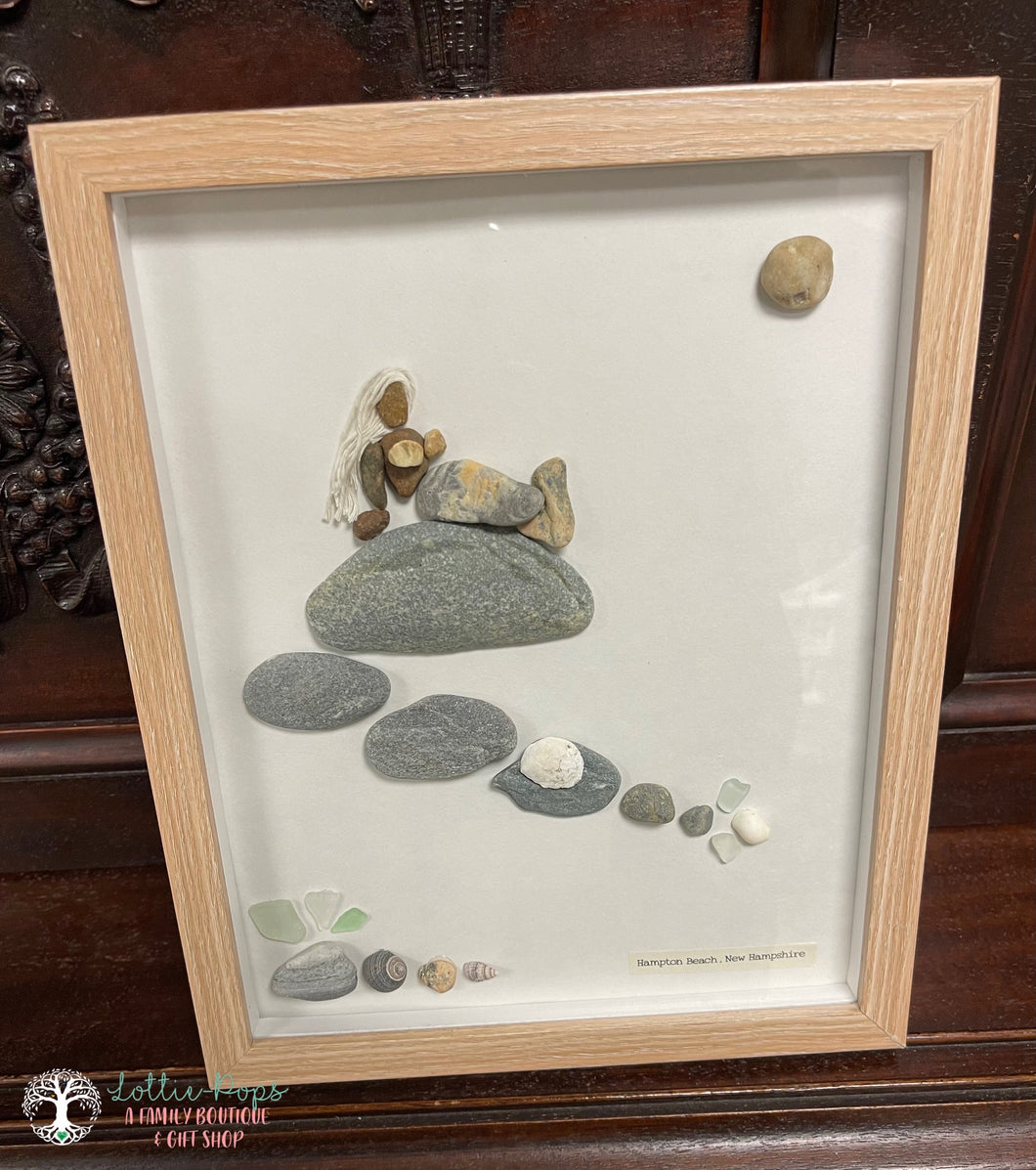 8x10 Mermaid - Mother & Son Stone Art