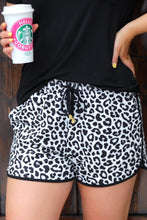 Load image into Gallery viewer, Kamryn White Leopard Drawstring Everyday Shorts
