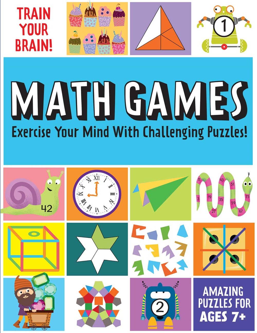 Insight Editions - Train Your Brain: Math Games (Brain Teaser/Activity Book)